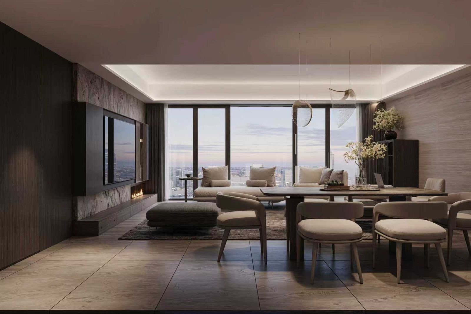 3 bedrooms at balkis residences dining area
