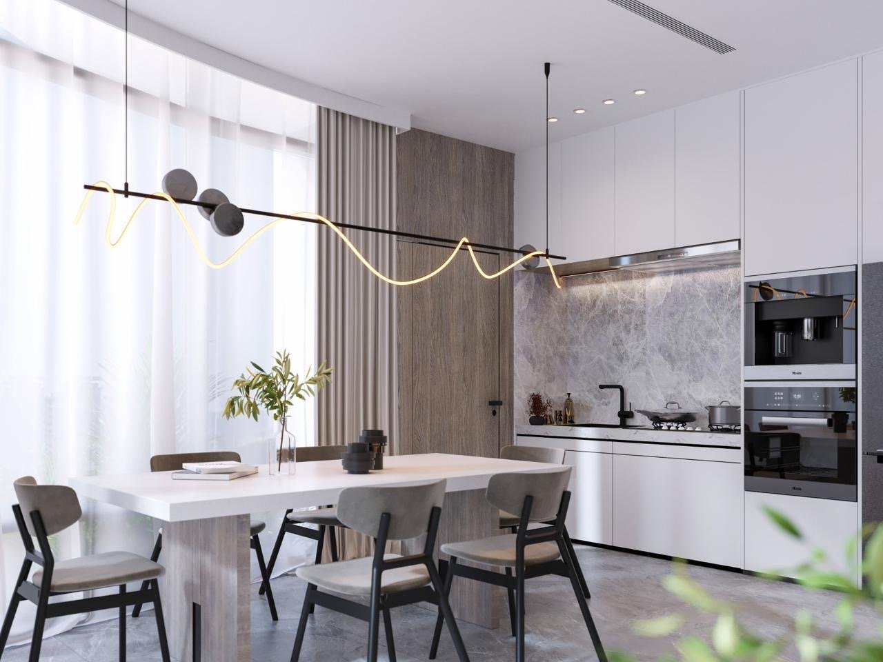 Well Designed Kitchen Area Of 2 Bedrooms At Fountain Residence In Kilimani