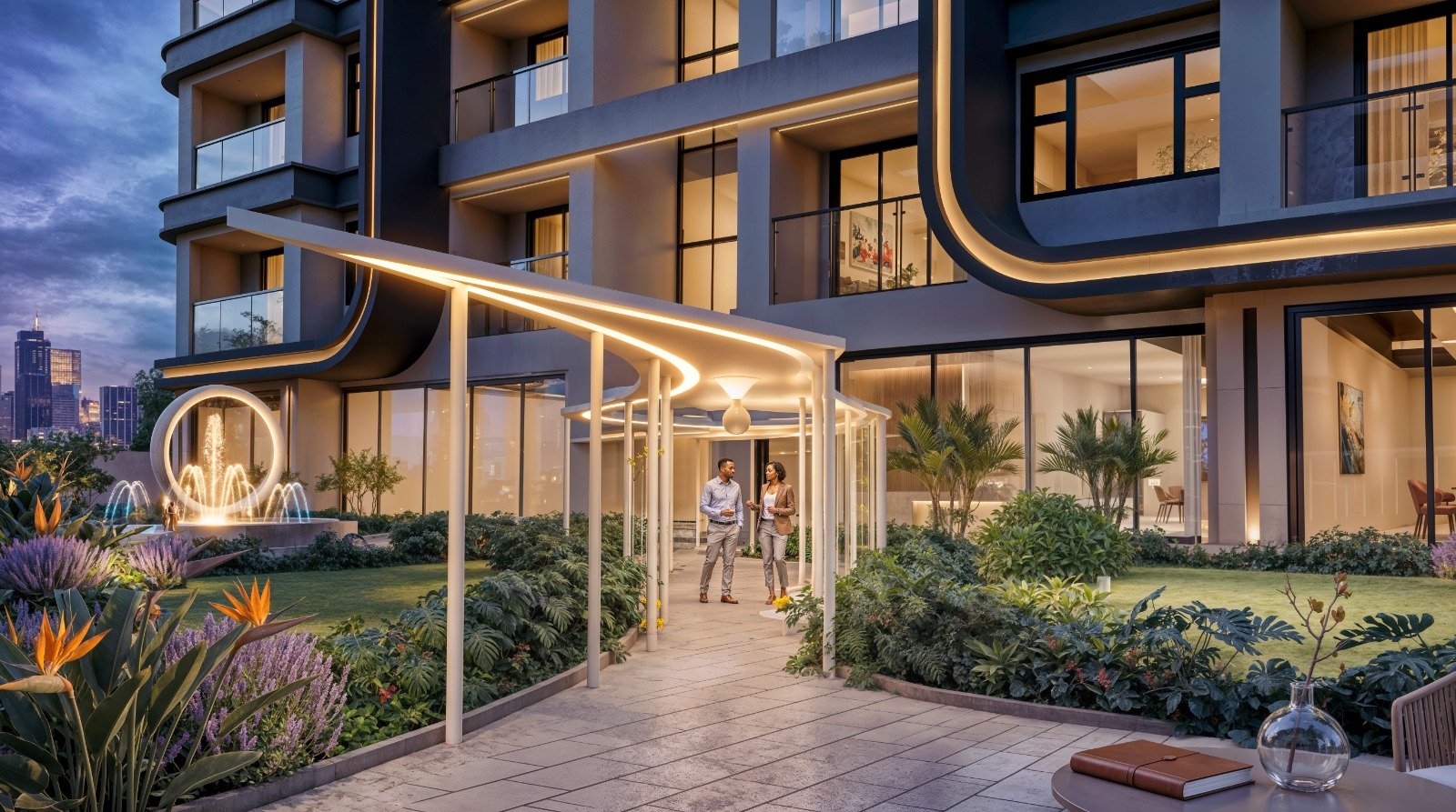 Modern Entrance At Diamond Mango Residences In Kilimani
