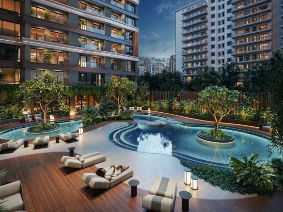 2 bedrooms at Ivy Park residences in kilimani courtyard relaxation area