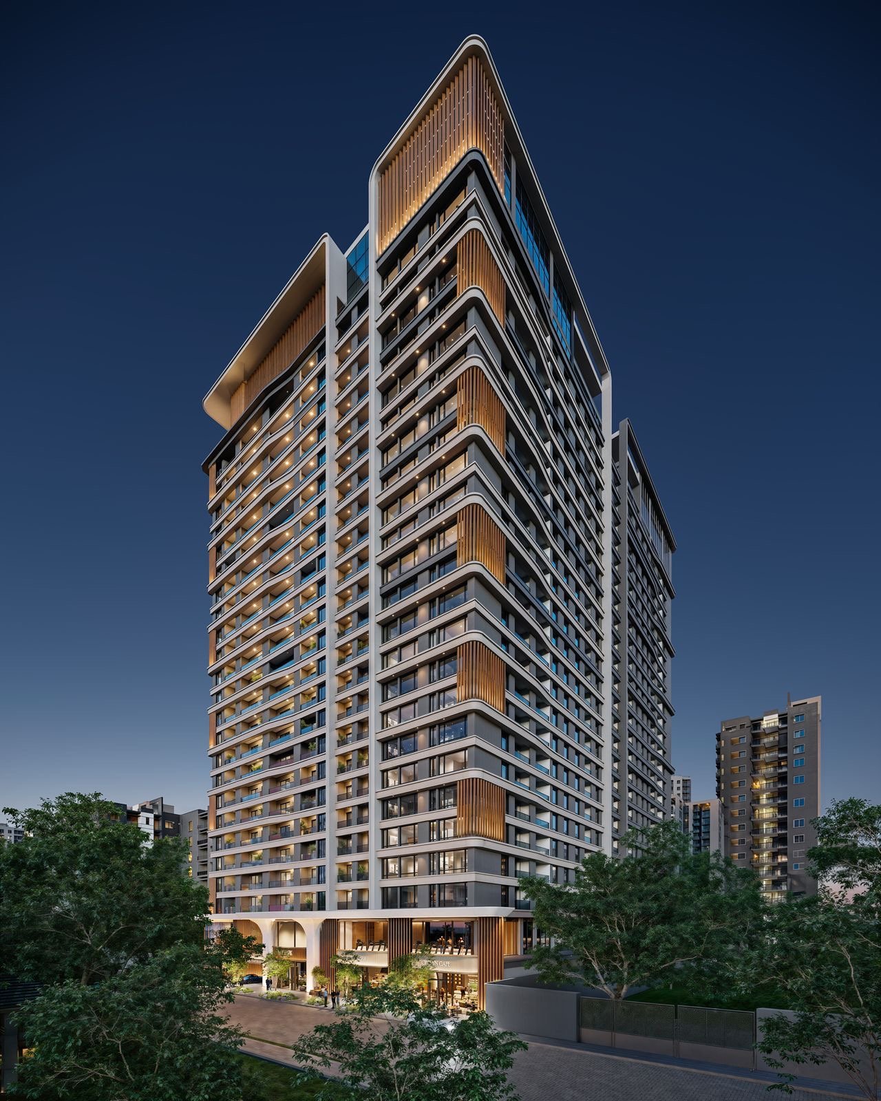 Exterior corner veiws at Ivy Park Residences Apartments In kilimani