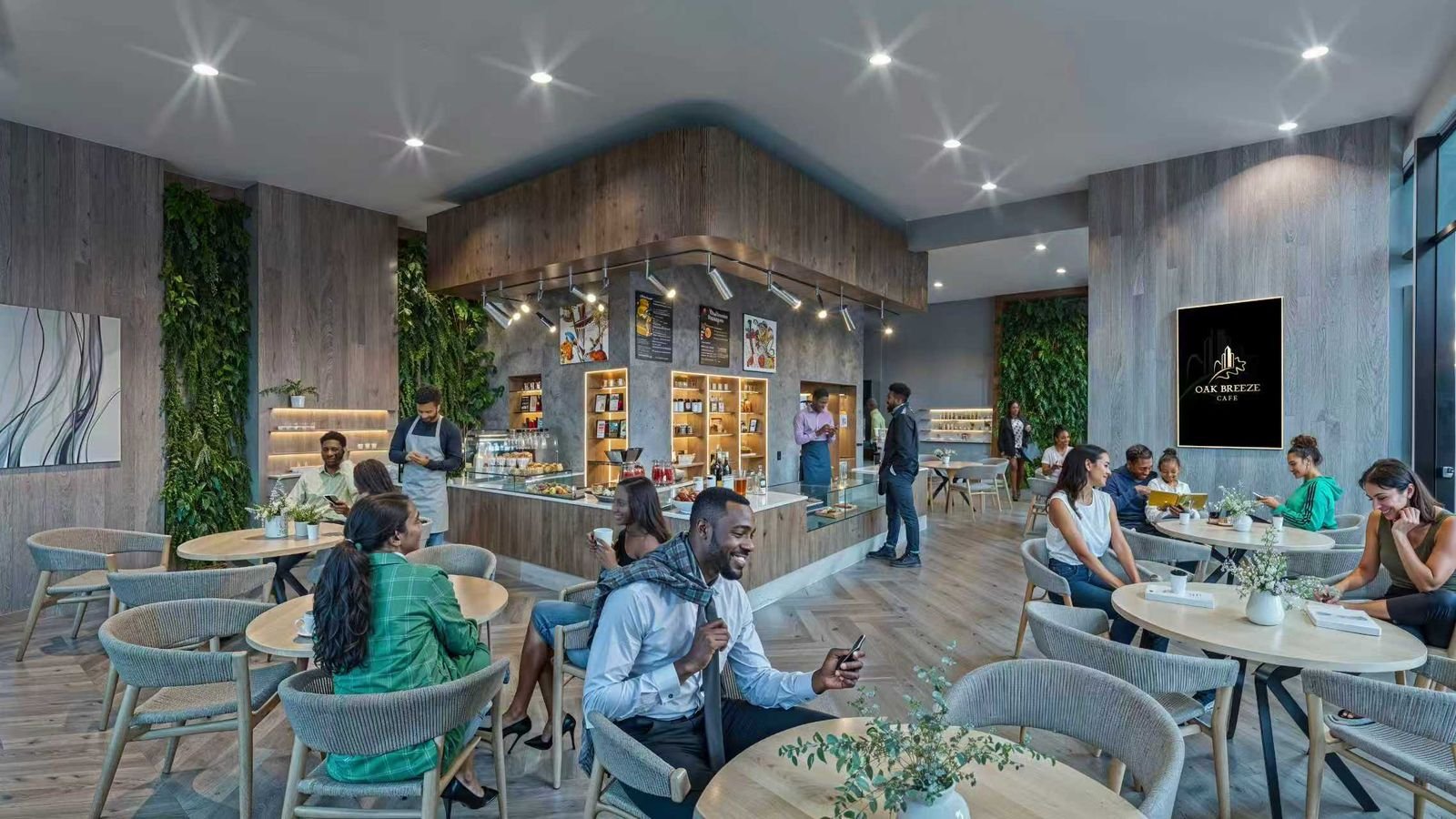 Cafe Area Of 2 Bedrooms At Oak Breeze Residency In Kilimani