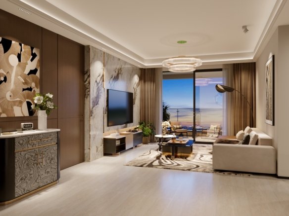 Modern Living room And Tv Of 1 Bedrooms At Serene Boutique Residency In Kilimani