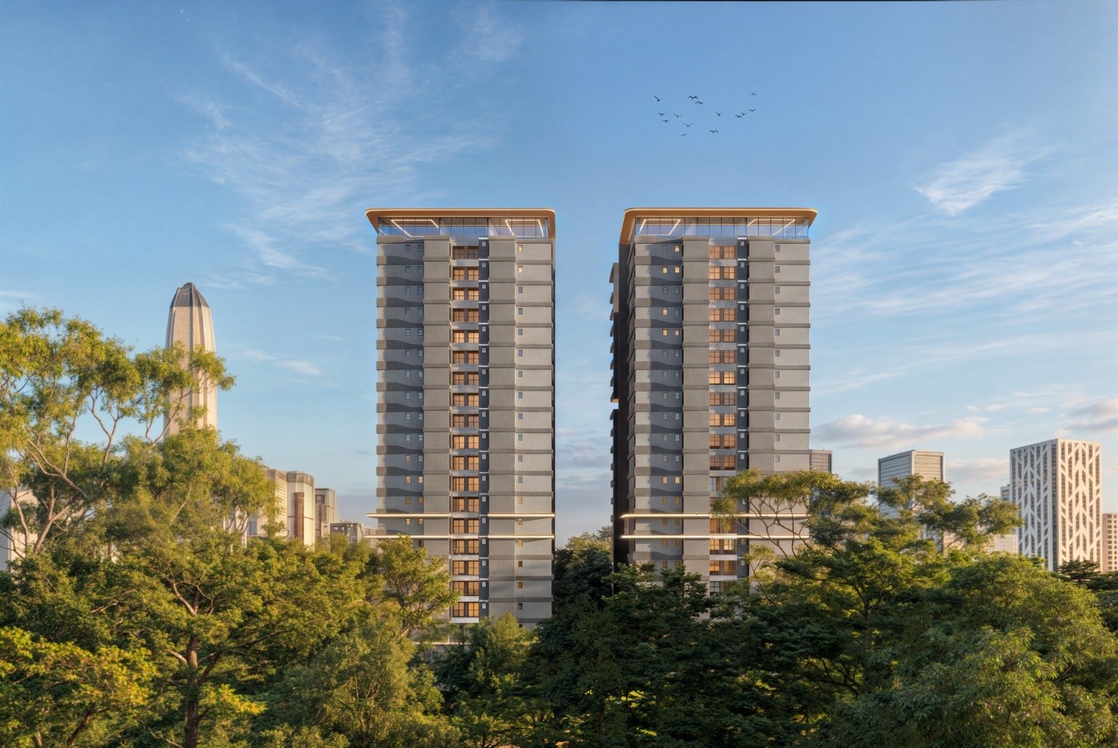 Exterior Front veiw At Diamond Mango Residences In Kilimani