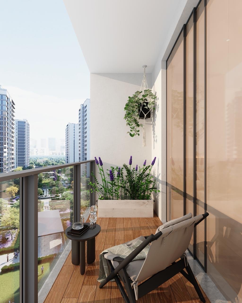 Stylish Balcony Area Of 1 Bedrooms At Skyline Apartments In Kilimani