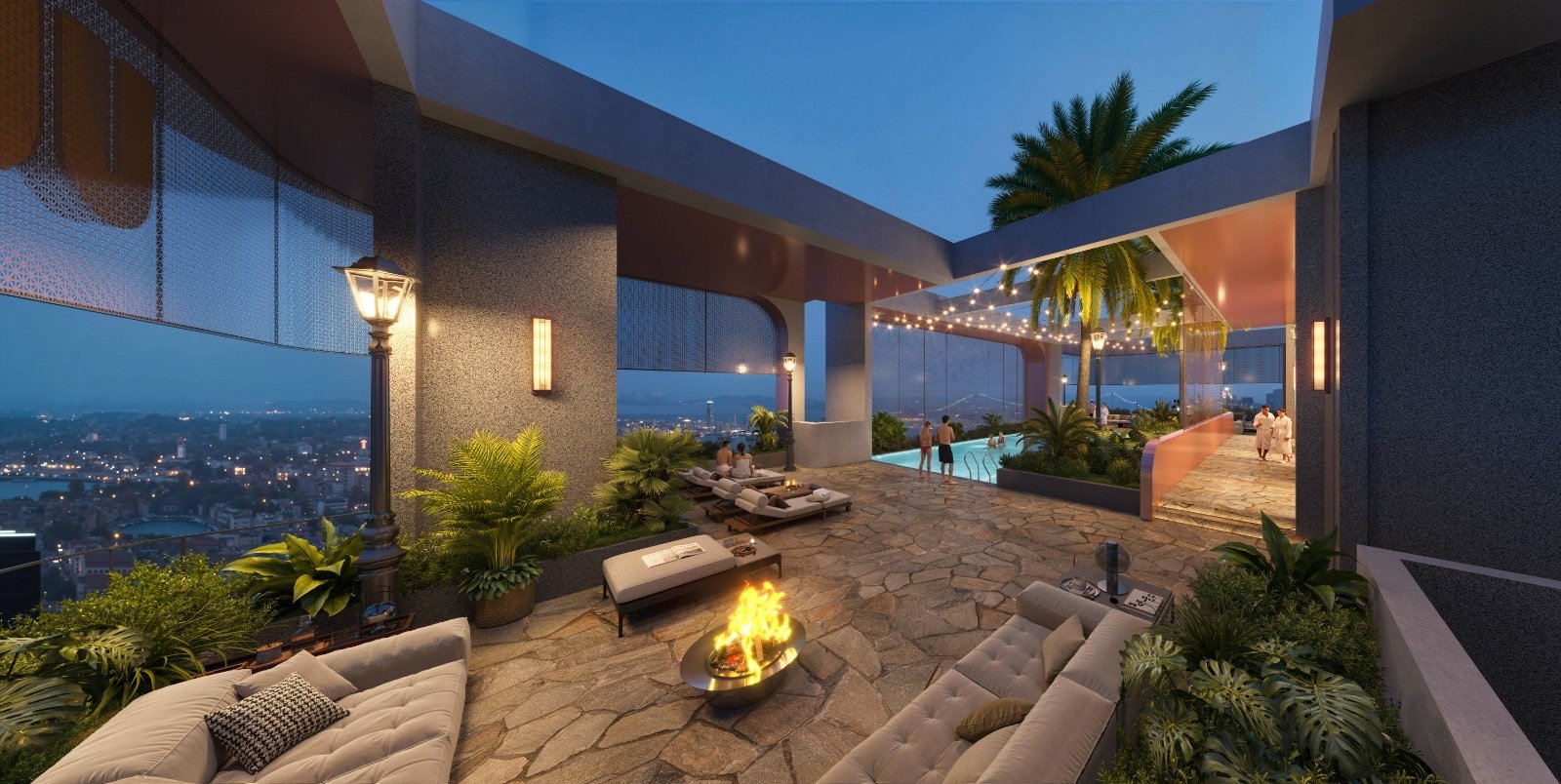 Peacefull Rooftop Sitting Area Of 2 Bedrooms At Ubora Living Apartments In westlands