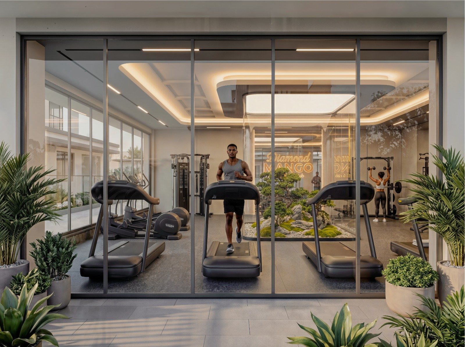 High End Gym Area Of 2 Bedrooms At Diamond Mango Residences In Kilimani