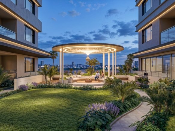 Serene Garden Area Of 2 Bedrooms At Diamond Mango Residences In Kilimani