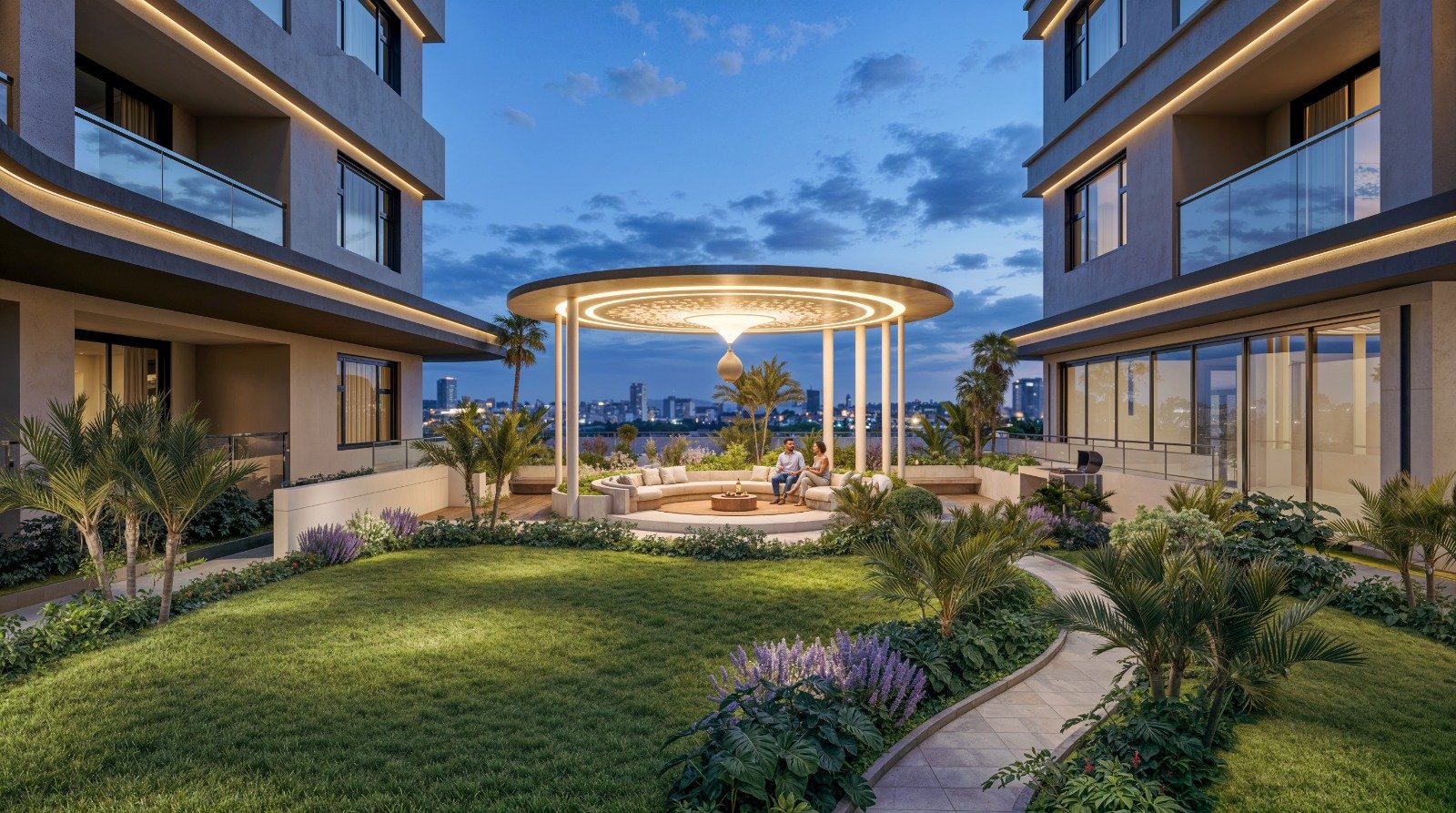 Serene Garden Area Of 2 Bedrooms At Diamond Mango Residences In Kilimani