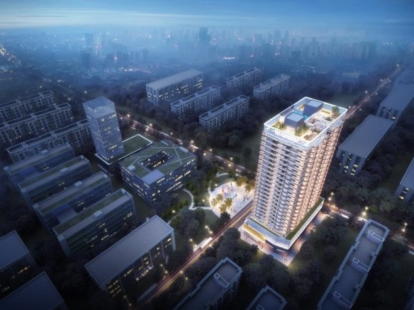 Night time Exterior Far View Of 2 Bedrooms At Oak Breeze Residency In Kilimani