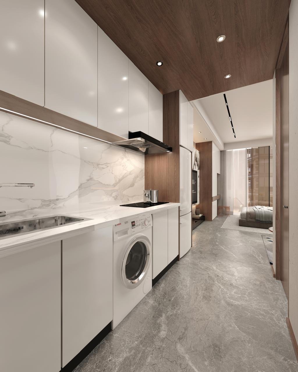 Well Designed Laundry Area Of 1 Bedrooms At Skyline Apartments In Kilimani