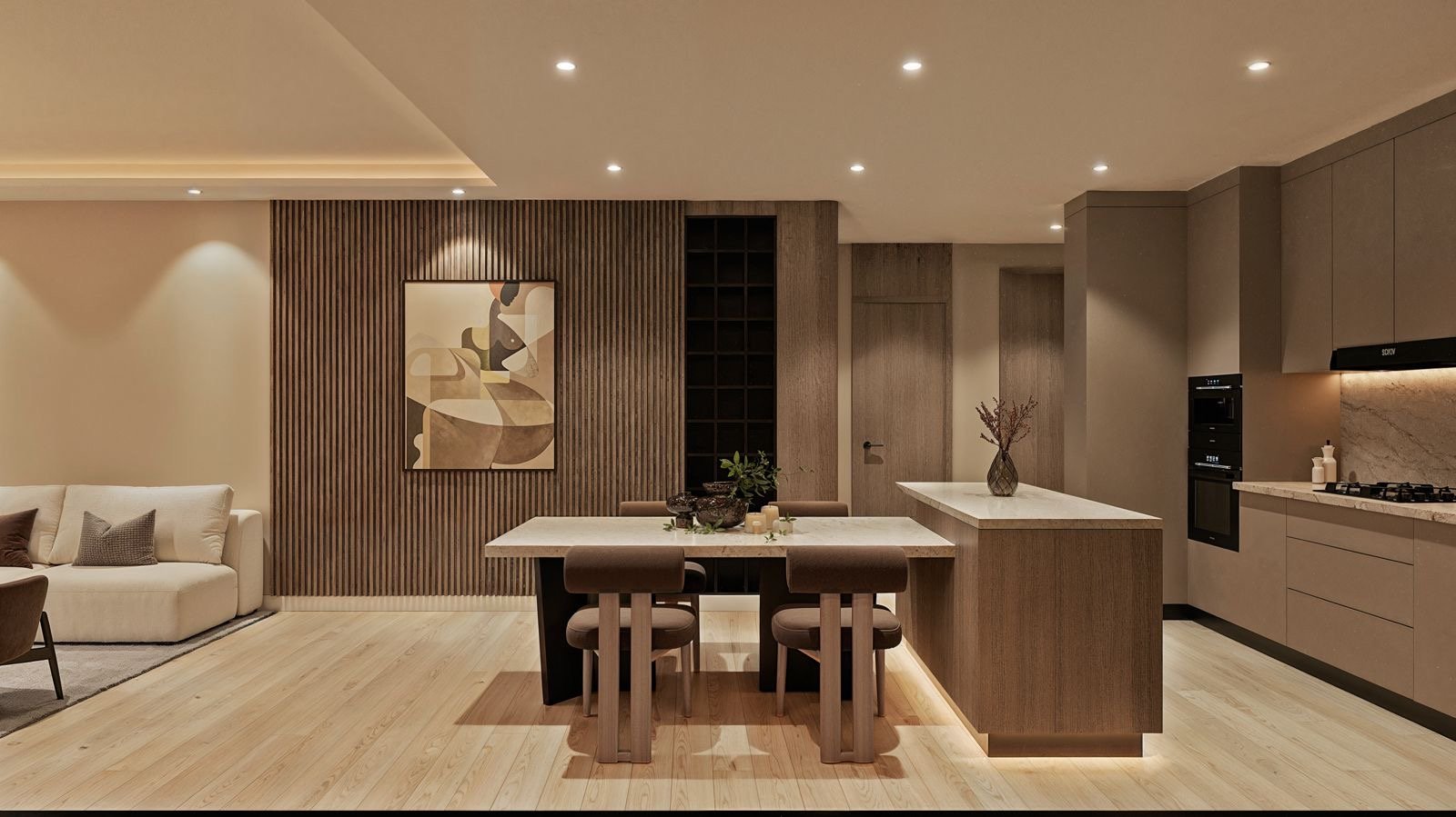 3 bedrooms at Ivy Park residences in kilimani dining area