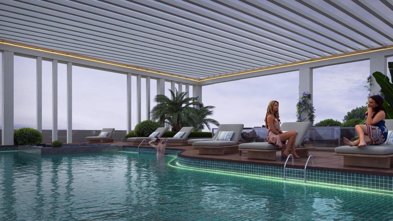 Premium Pool Loungers Of 1 Bedrooms At Skyline Residence Apartments In Westlands