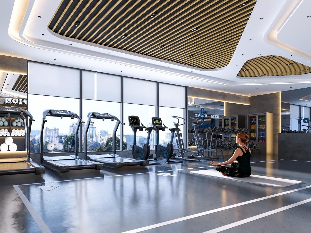 High End Gym Equipment Of 1 Bedrooms At Fountain Residence In Kilimani