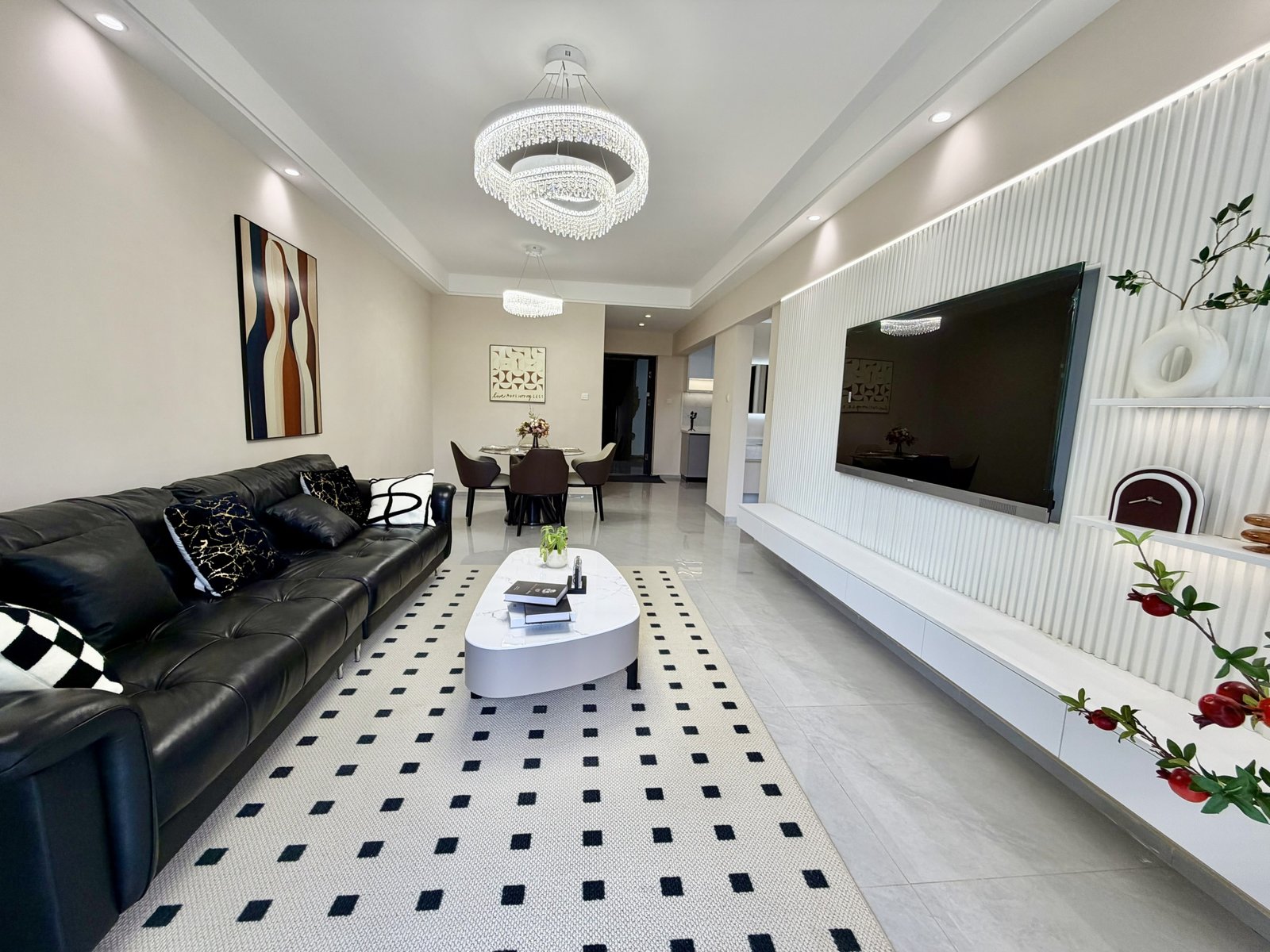 Living Room Area Of 1 Bedrooms At Modern City Apartments In Kilimani