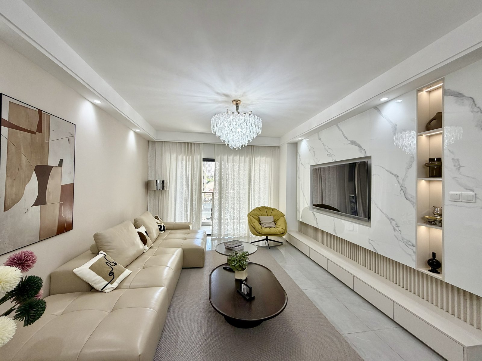 Spacious Living Room Area Of 3 Bedrooms At Mordern City Apartments In Kilimani