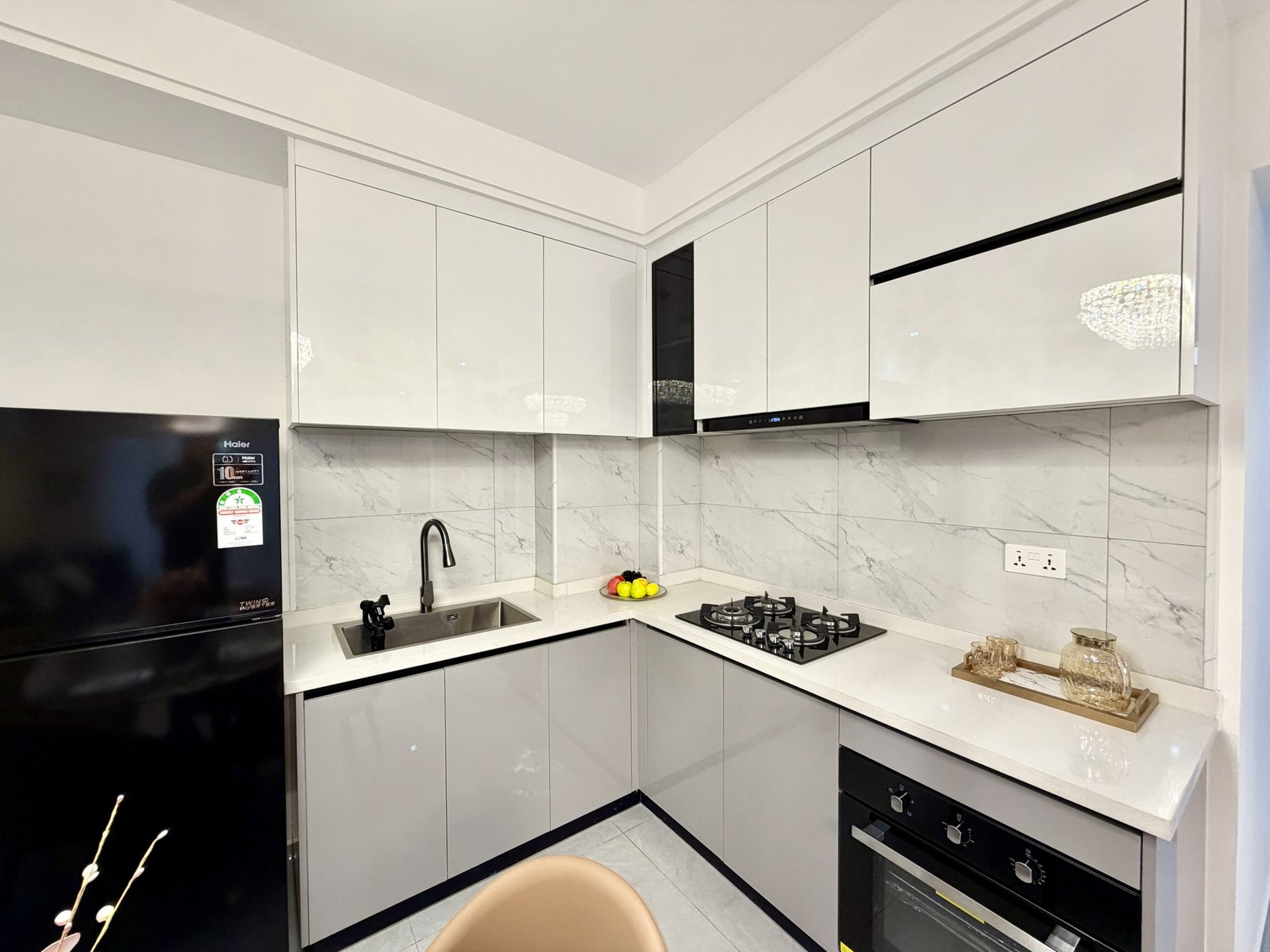Spacious Kitchen Area Of 2 Bedrooms At Modern City Apartments In Kilimani
