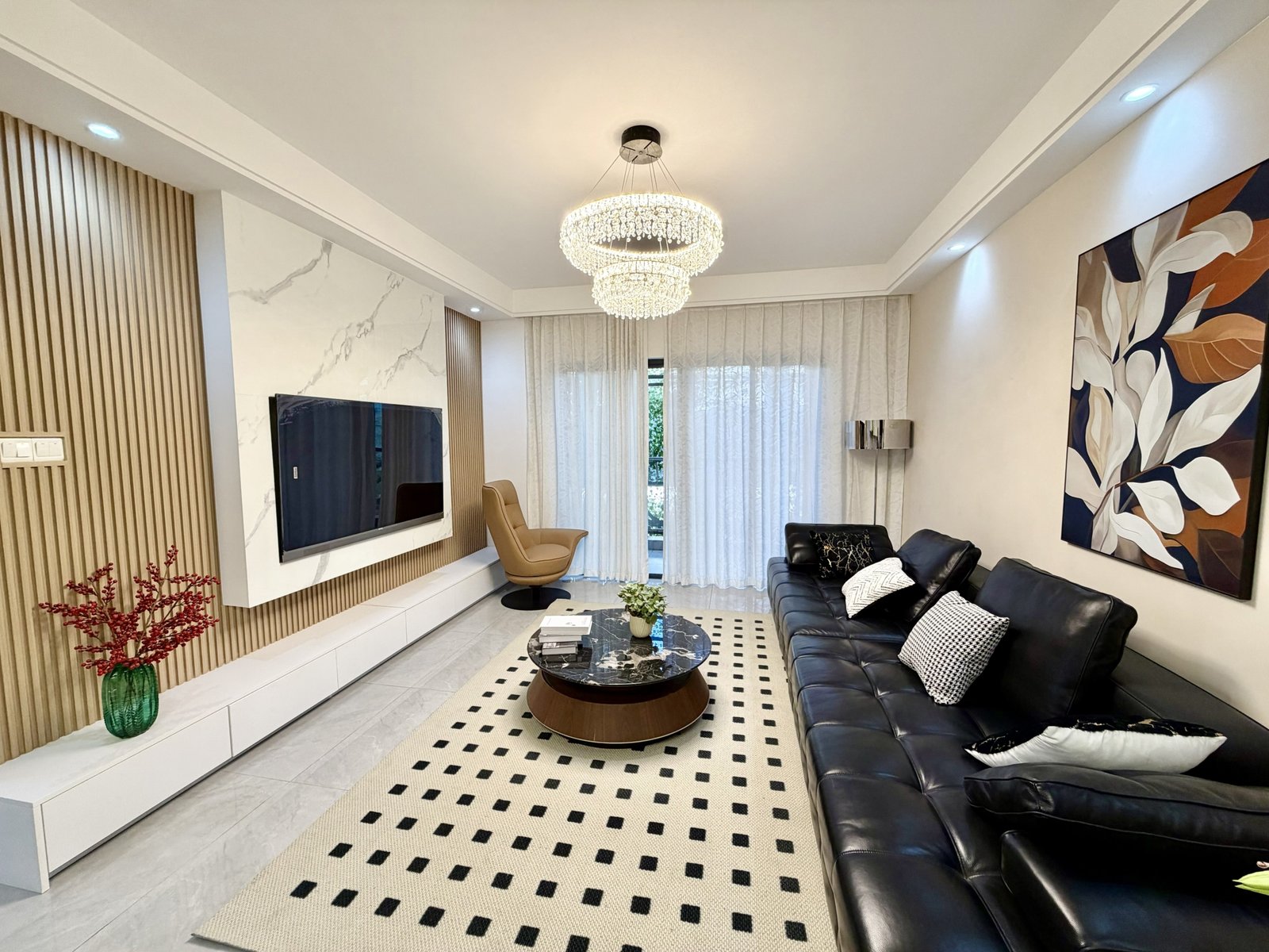 Modern Design Living Room Of 2 Bedrooms At Modern City Apartments In Kilimani