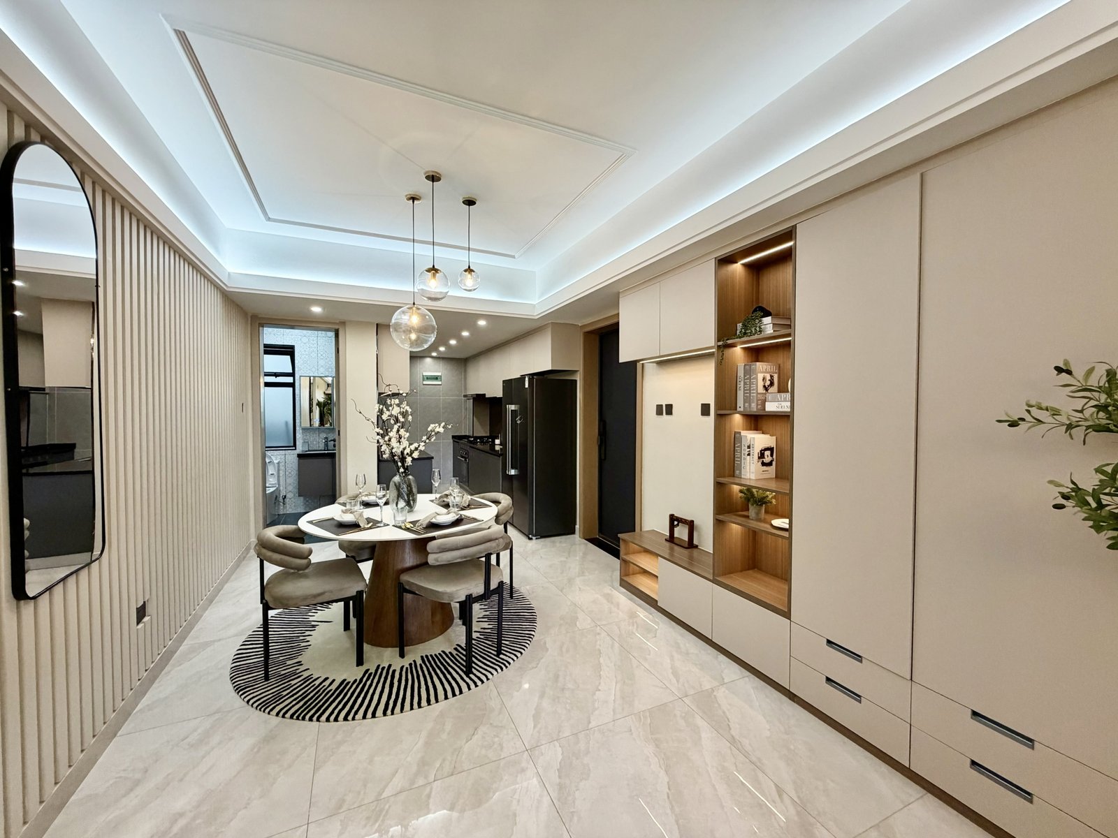Spacious Dining Area of 3 bedrooms At Oak west Residency Apartments in Westlands