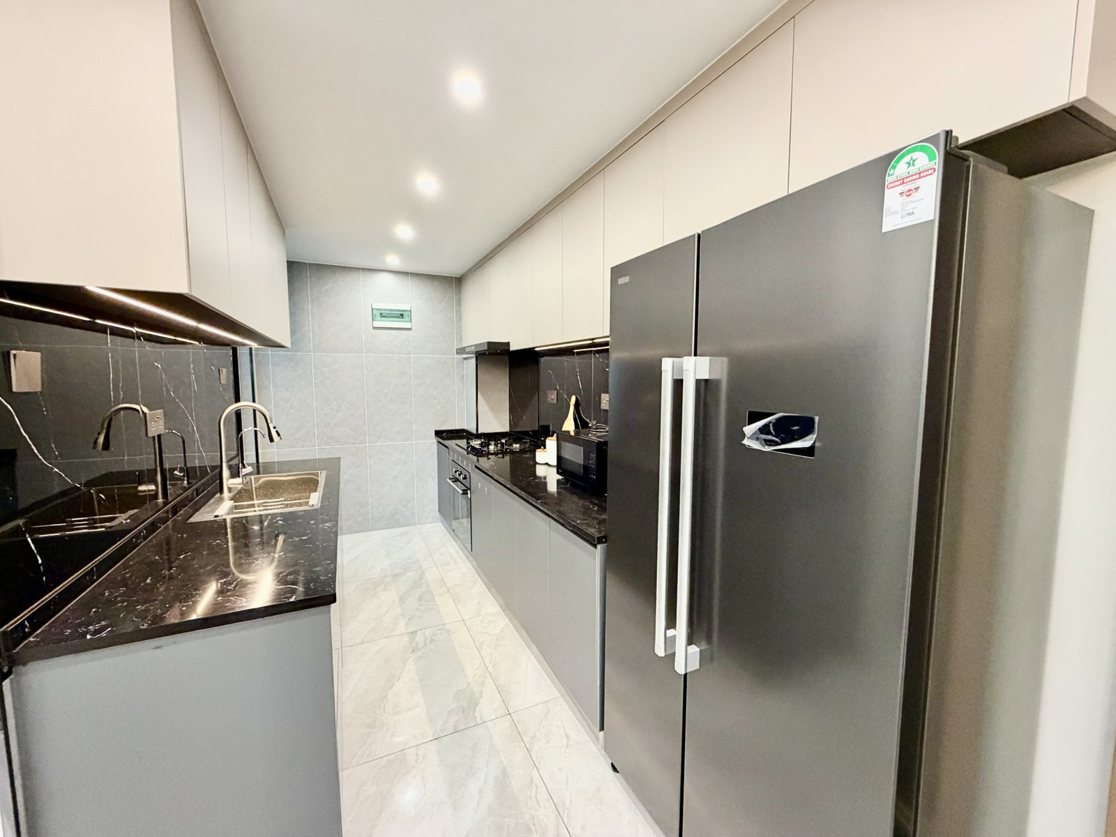 High end Kitchen Area Of 3 bedrooms At Oak west Residency Apartments in Westlands