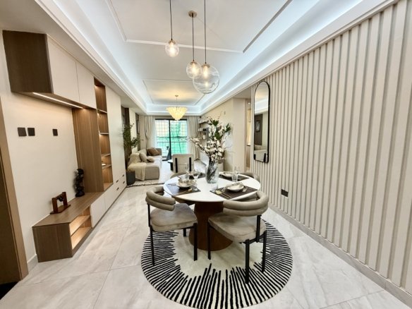 Stylish Dining Area Of 3 bedrooms At Oak west Residency Apartments in Westlands