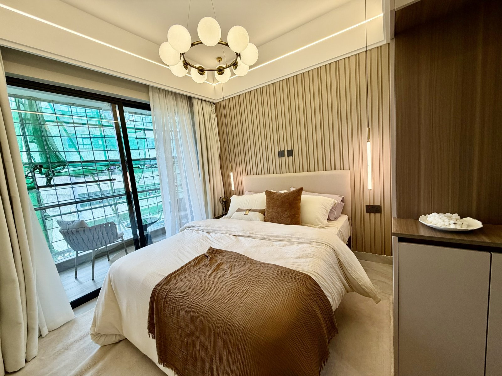premium Master Bedroom Of 2 bedrooms At Oak west Residency Apartments in Westlands
