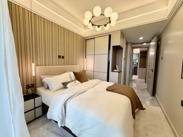 Premium side veiw Master Bedroom Of 3 bedrooms At Oak west Residency Apartments in Westlands