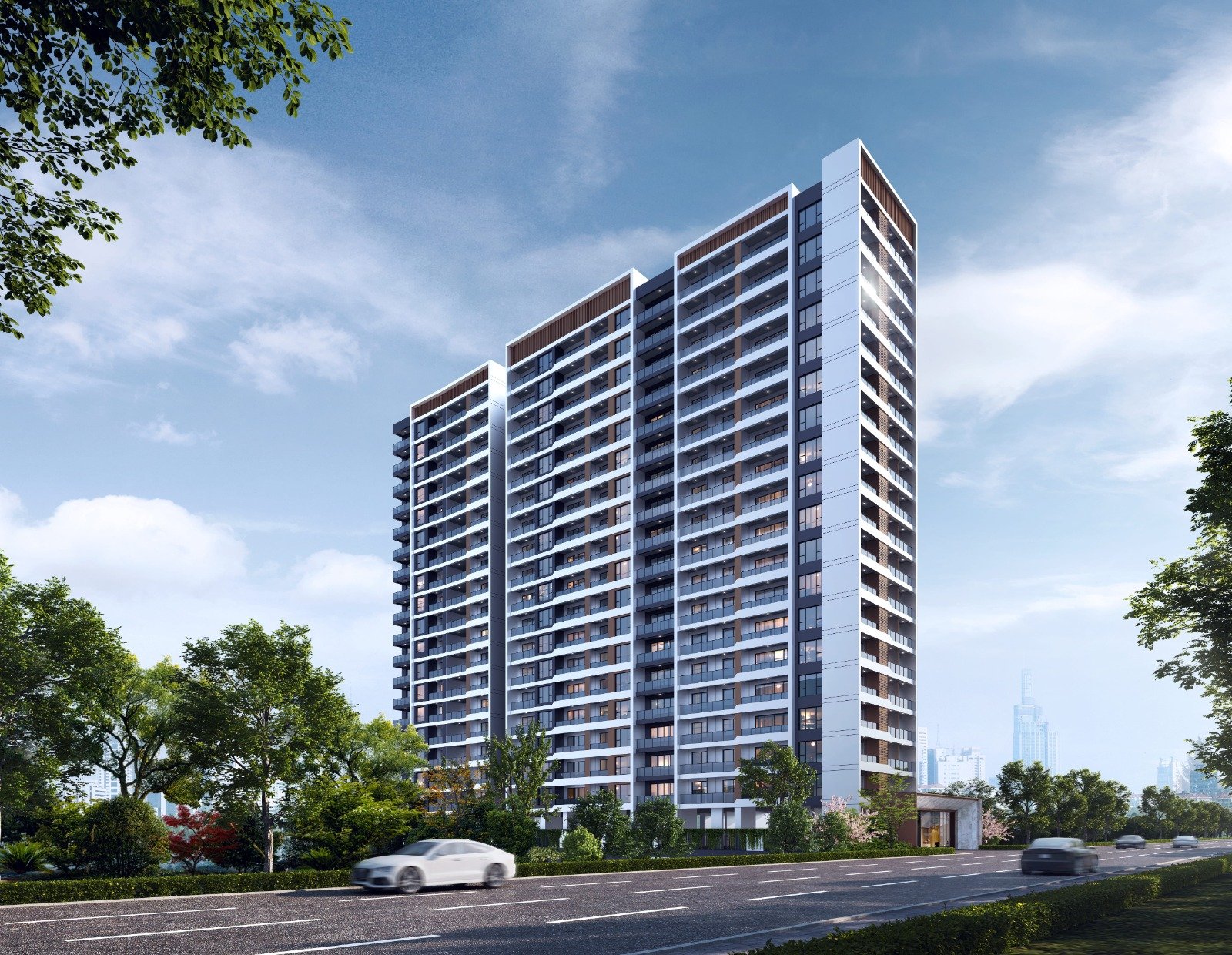 Exterior Side veiw At Blossom Ivy Residence Apartments In Kileleshwa