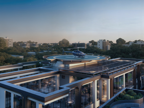 Premium Helipad Of 5 Bedroooms At Gaia Brookside Apartments In Westlands