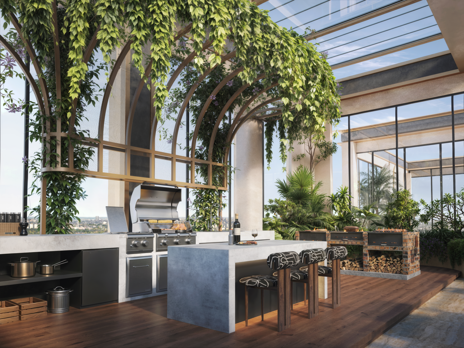 Stylish Bar area Of 5 Bedroooms At Gaia Brookside Apartments In Westlands