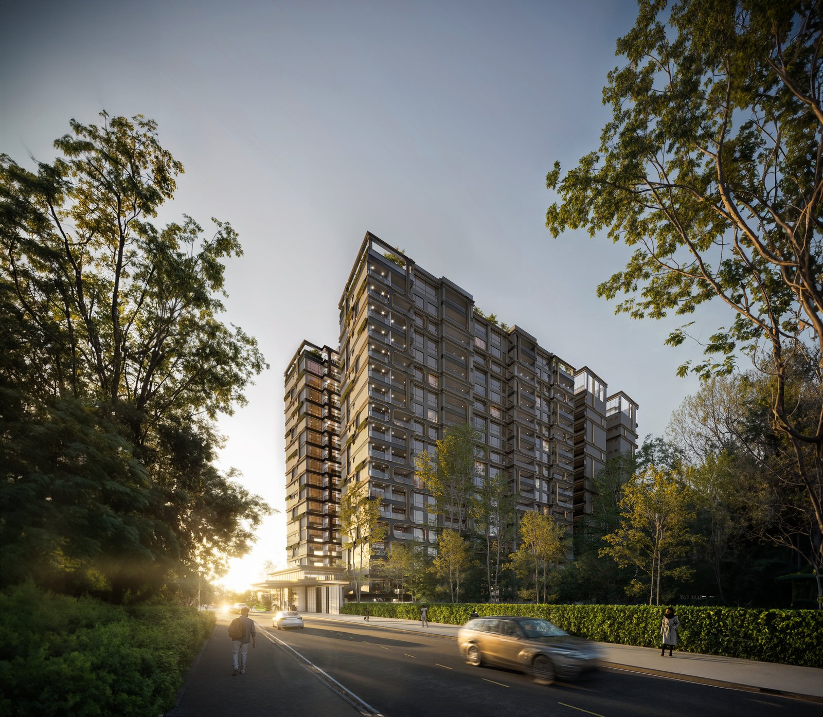 Exterior Side View At Gaia Brookside Apartments In Westlands