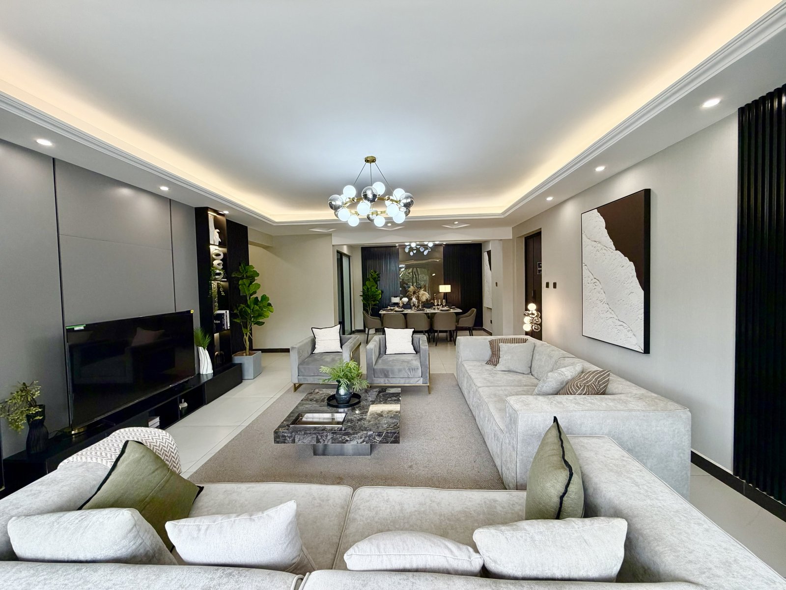 Living Room Of 4 Bedrooms At Venus Oak Residency In Kileleshwa