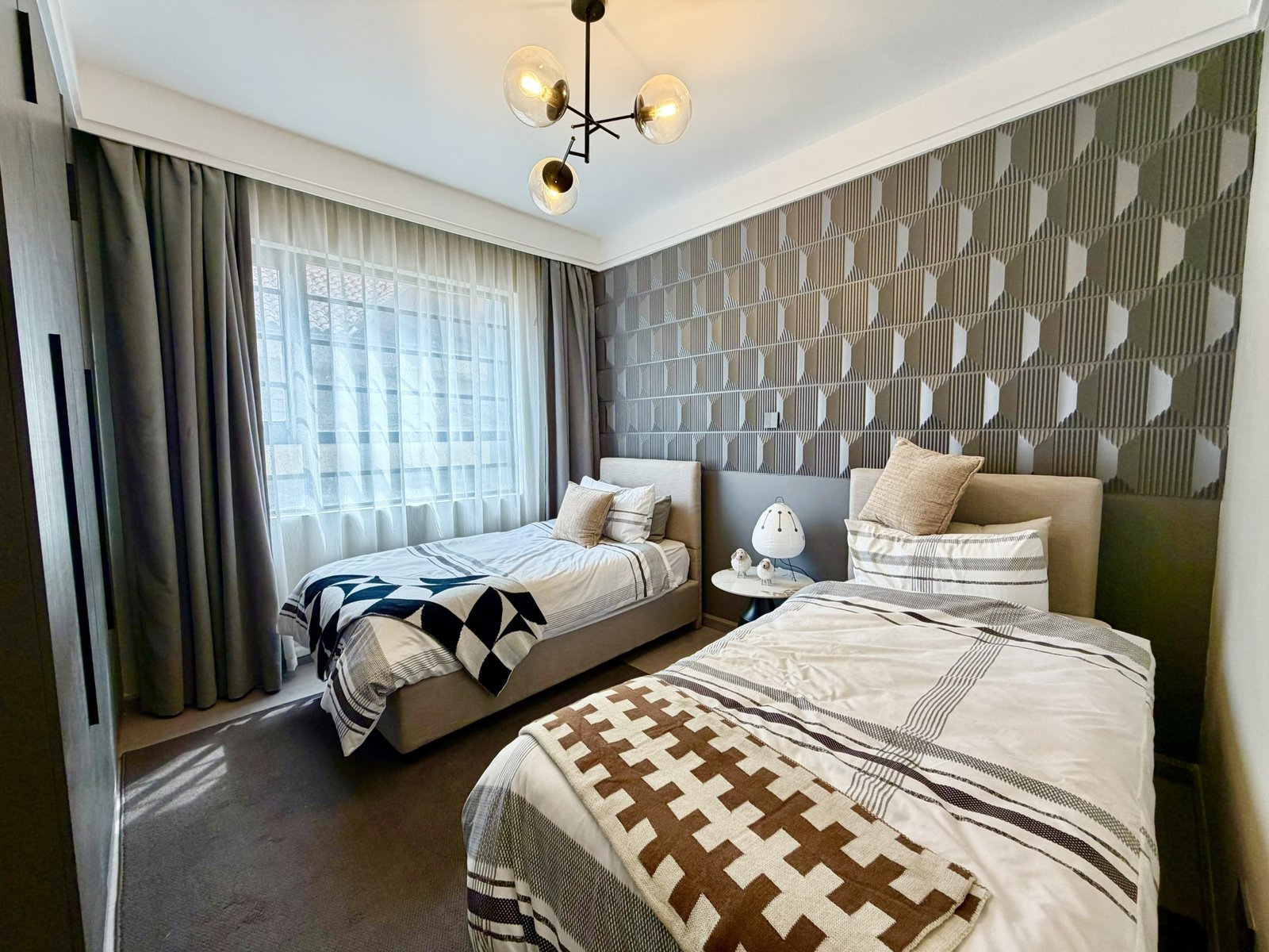 Elegant Guest Twin Bed's Of 4 Bedrooms At Venus Oak Residency In Kileleshwa