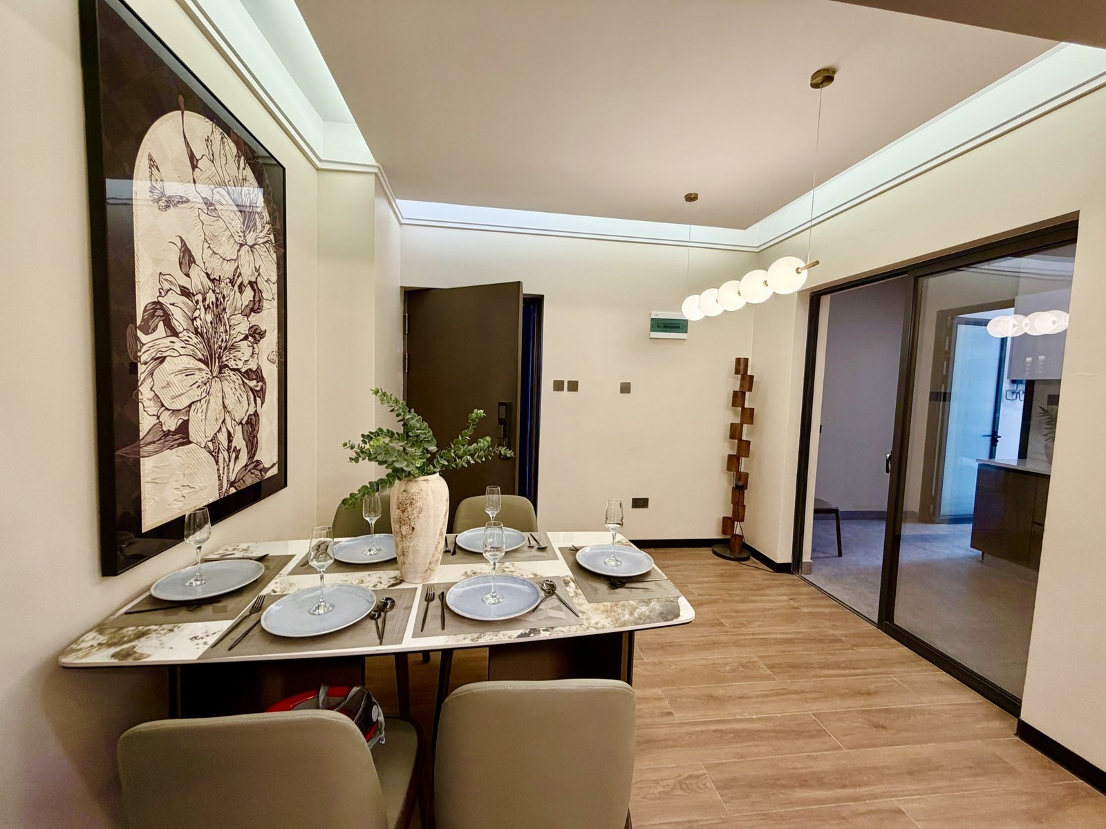 Elegant Dining Area Of 3 Bedrooms At Capricorn Residences In Kilimani