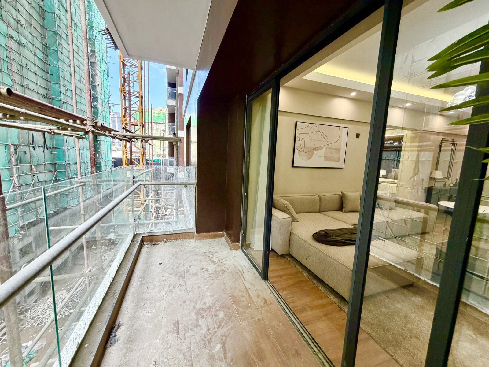 Balcony Area Of 2 bedrooms At Capricorn Residences In Kilimani