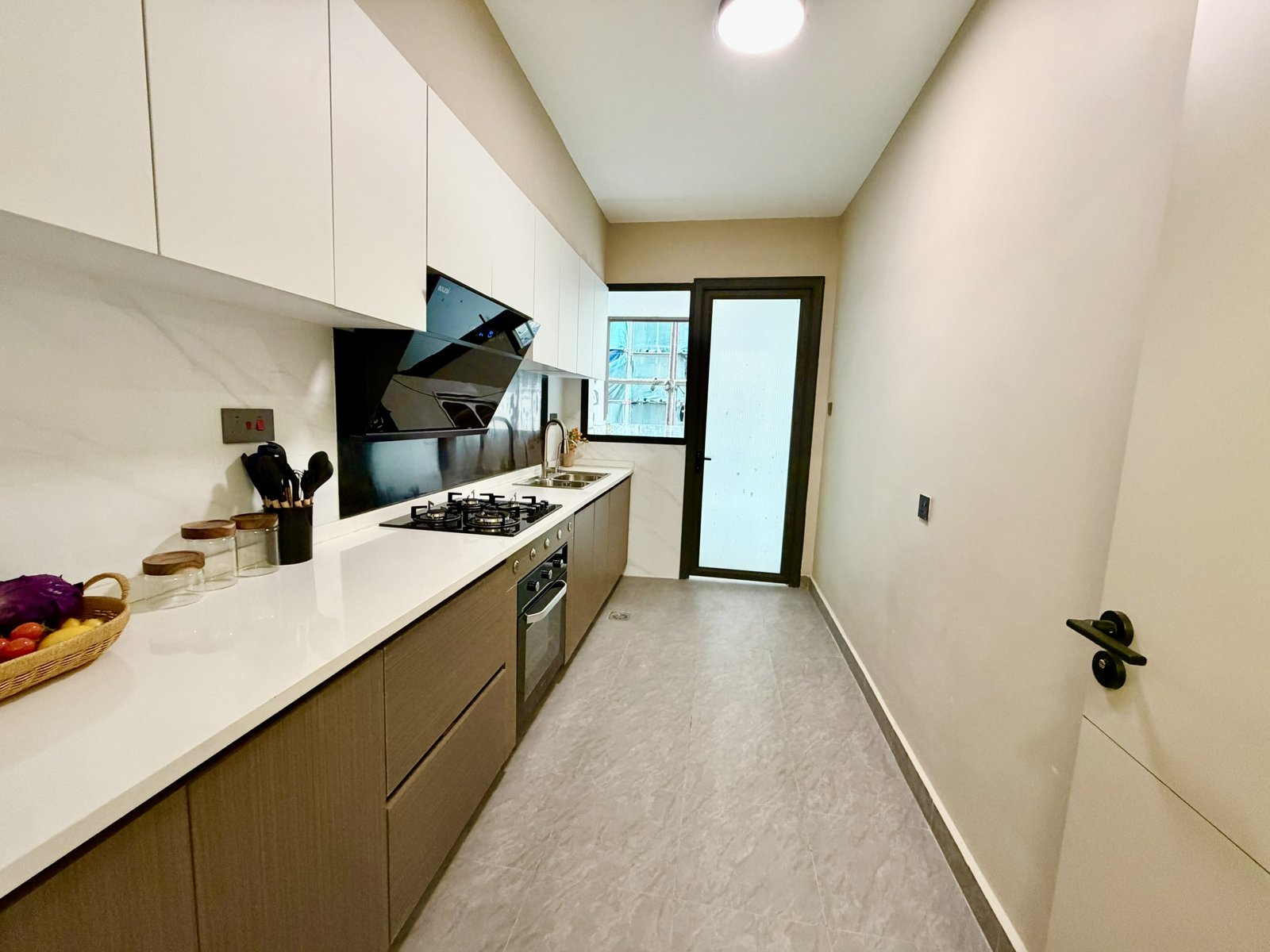 Modern Kitchen Area Of 2 bedrooms At Capricorn Residences In Kilimani