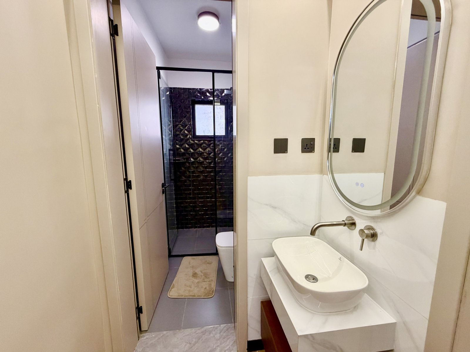 Elegant Bathroom Area Of 2 Bedrooms At Capricorn Residences In Kilimani