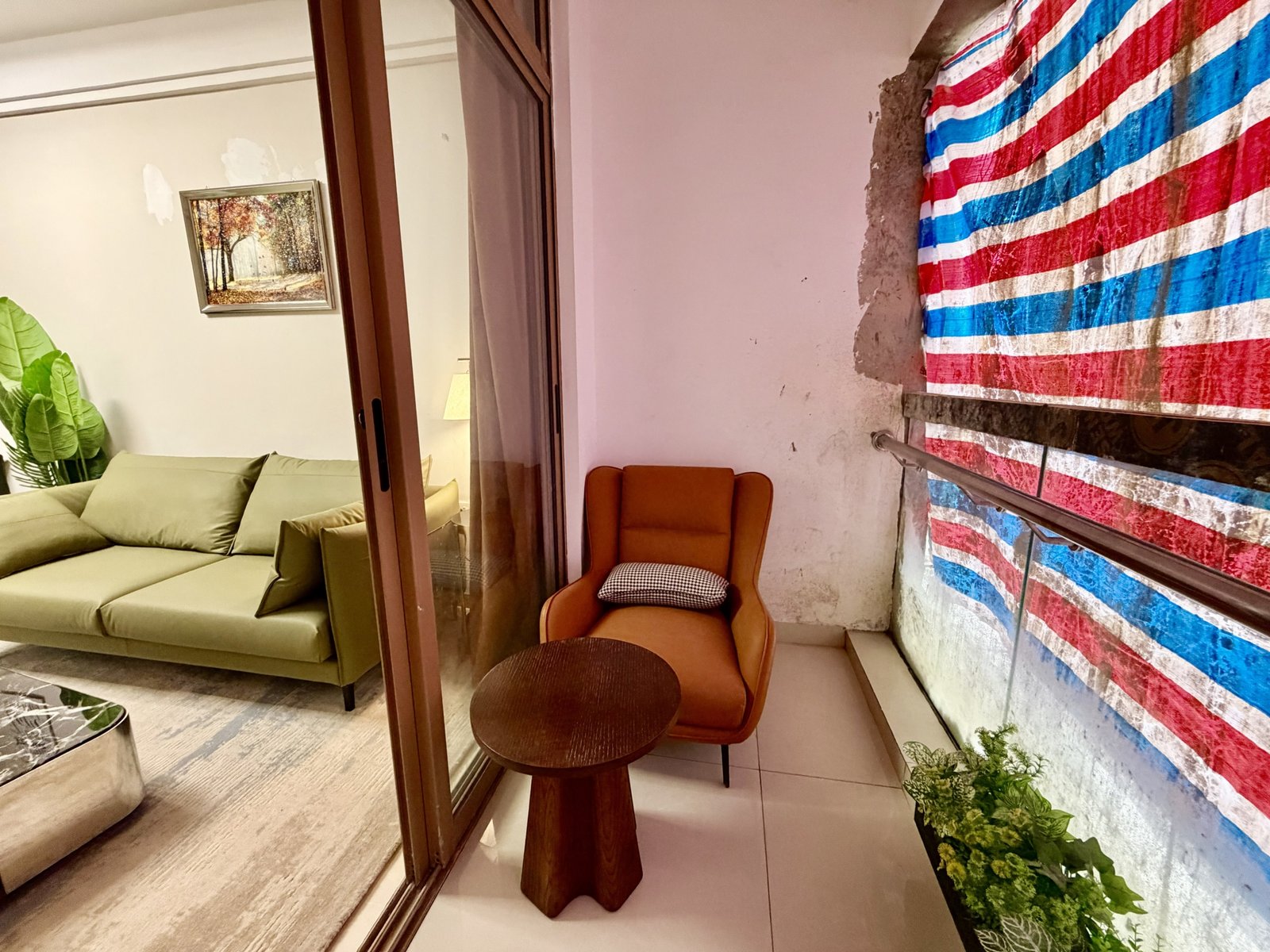 Stylish Balcony Area Of 1 bedrooms At Lido Garden Apartments In Kilimani