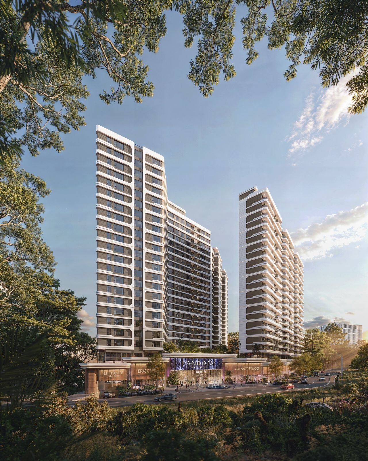 Exterior side veiw of at pandora apartments in westlands