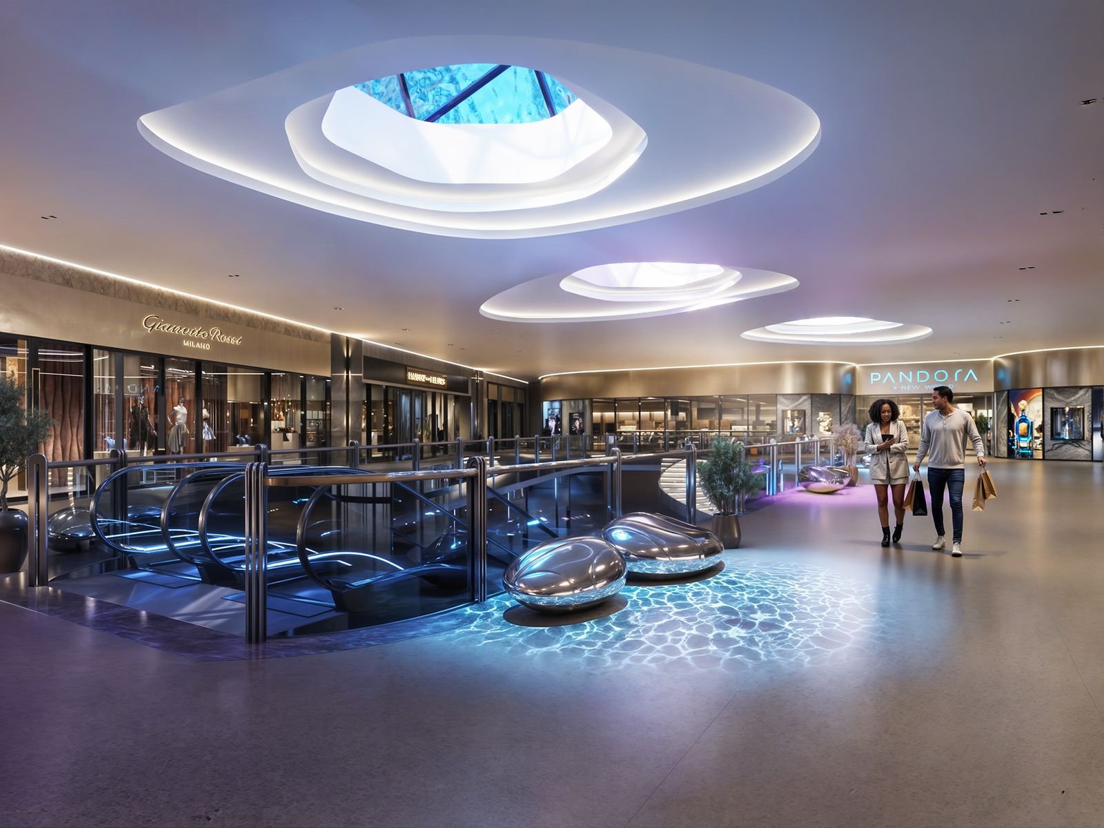 Shopping Mall Hallways at pandora apartments in westlands