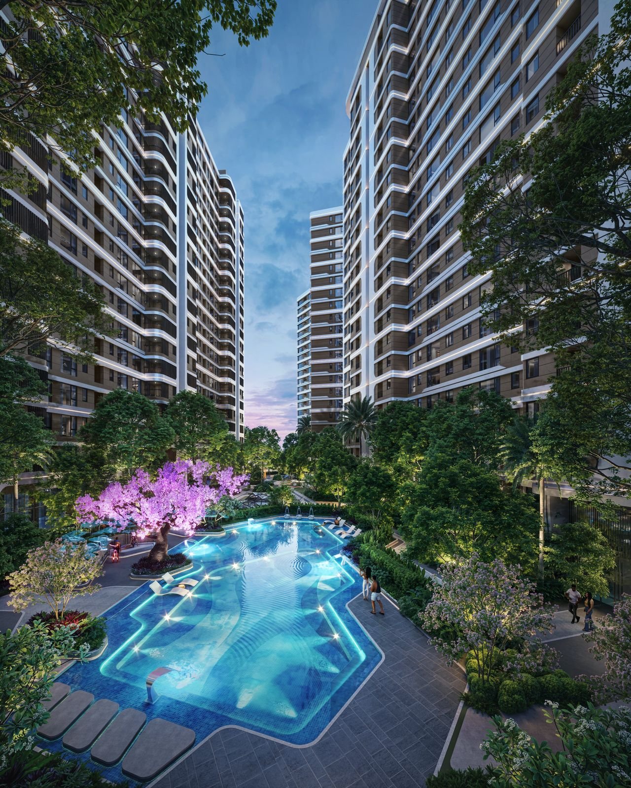 Elegant Courtyard Swimming Pool At pandora Apartments In Westlands