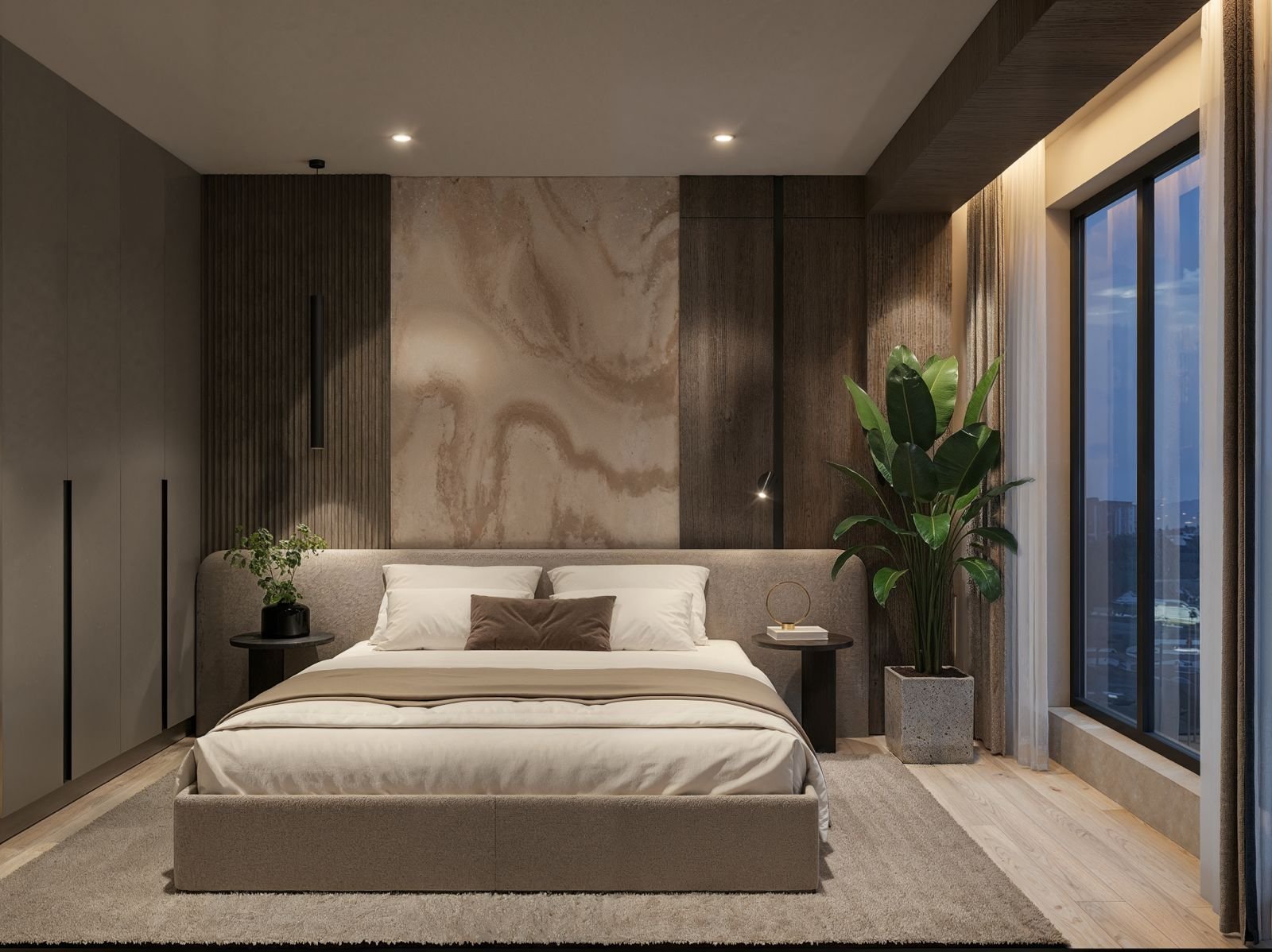 3 bedrooms at Ivy Park residences in kilimani master bedroom front veiw