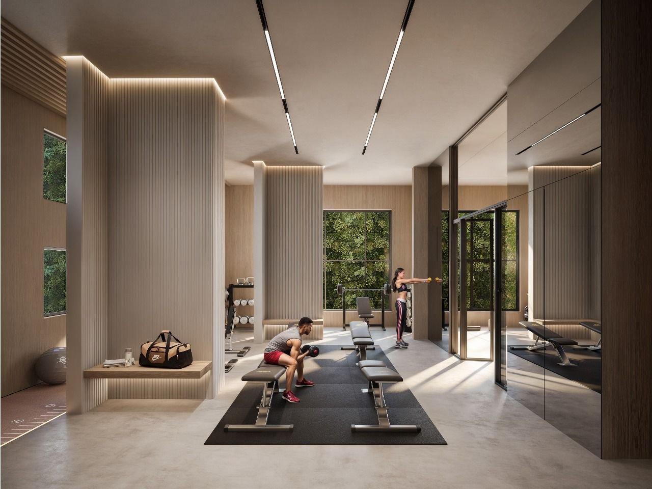 Spacious Gym Area Of 4 bedrooms At Blossom Ivy Residence Apartments In Kileleshwa