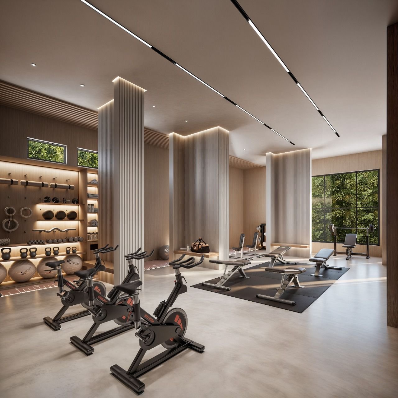 High End Gym Equipment Of 1 bedrooms At Blossom Ivy Residence Apartments In Kileleshwa