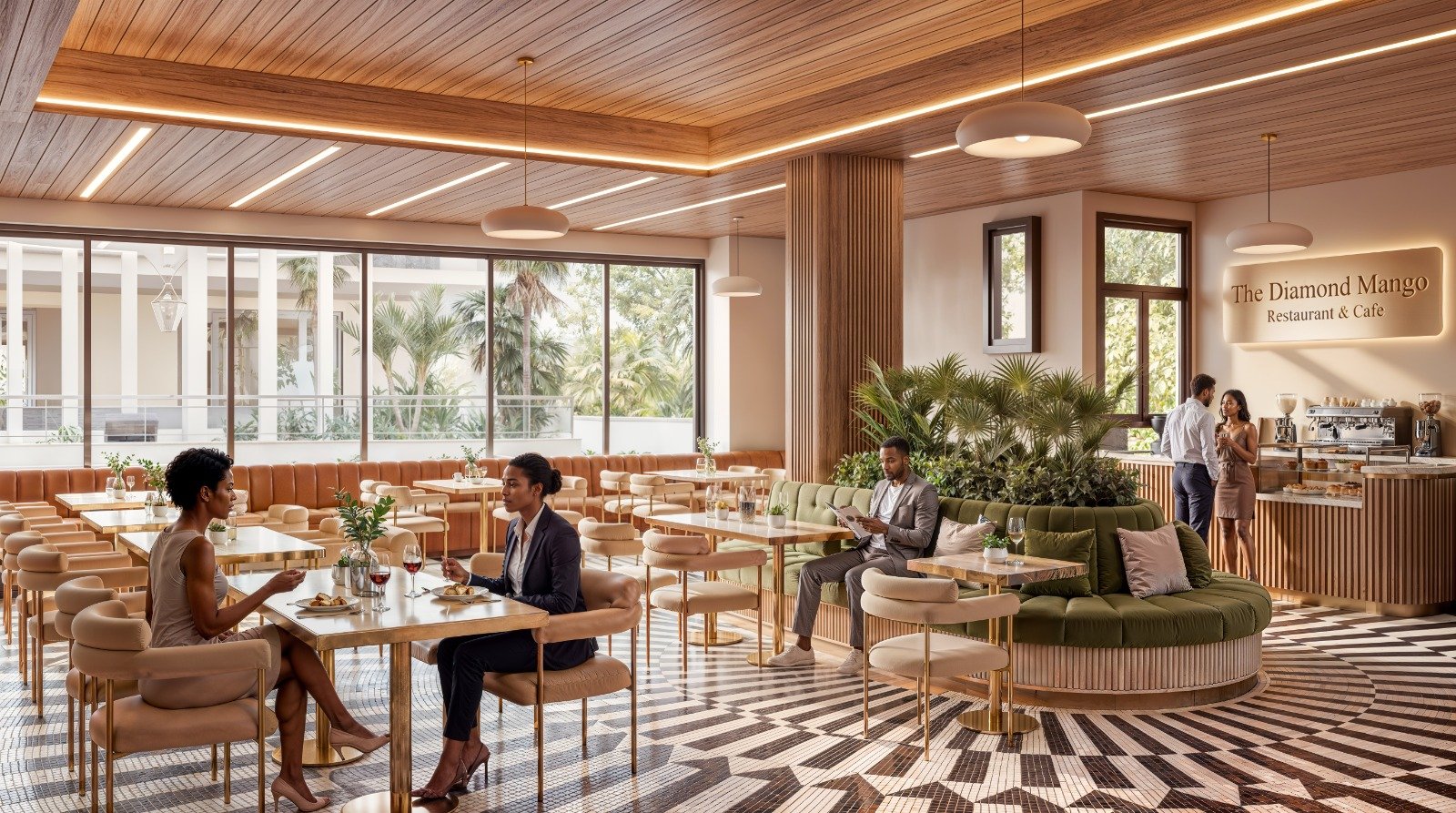 Stylish Cafeteria Of 2 Bedrooms At Diamond Mango Residences In Kilimani