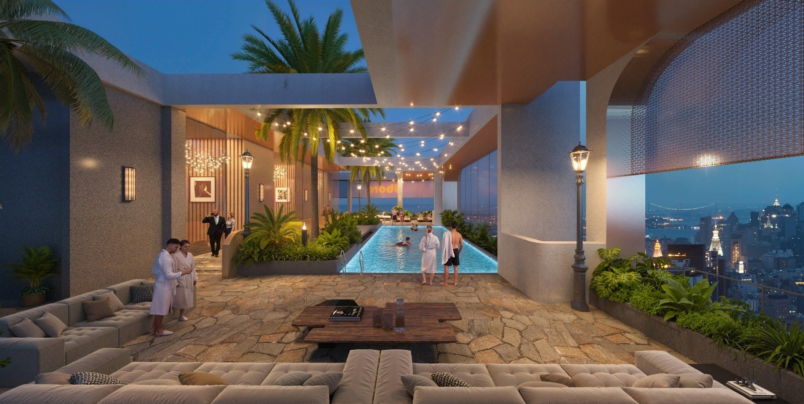 Premium Rooftop Sitting Area And swimming pool Of 2 Bedrooms At Ubora Living Apartments In westlands