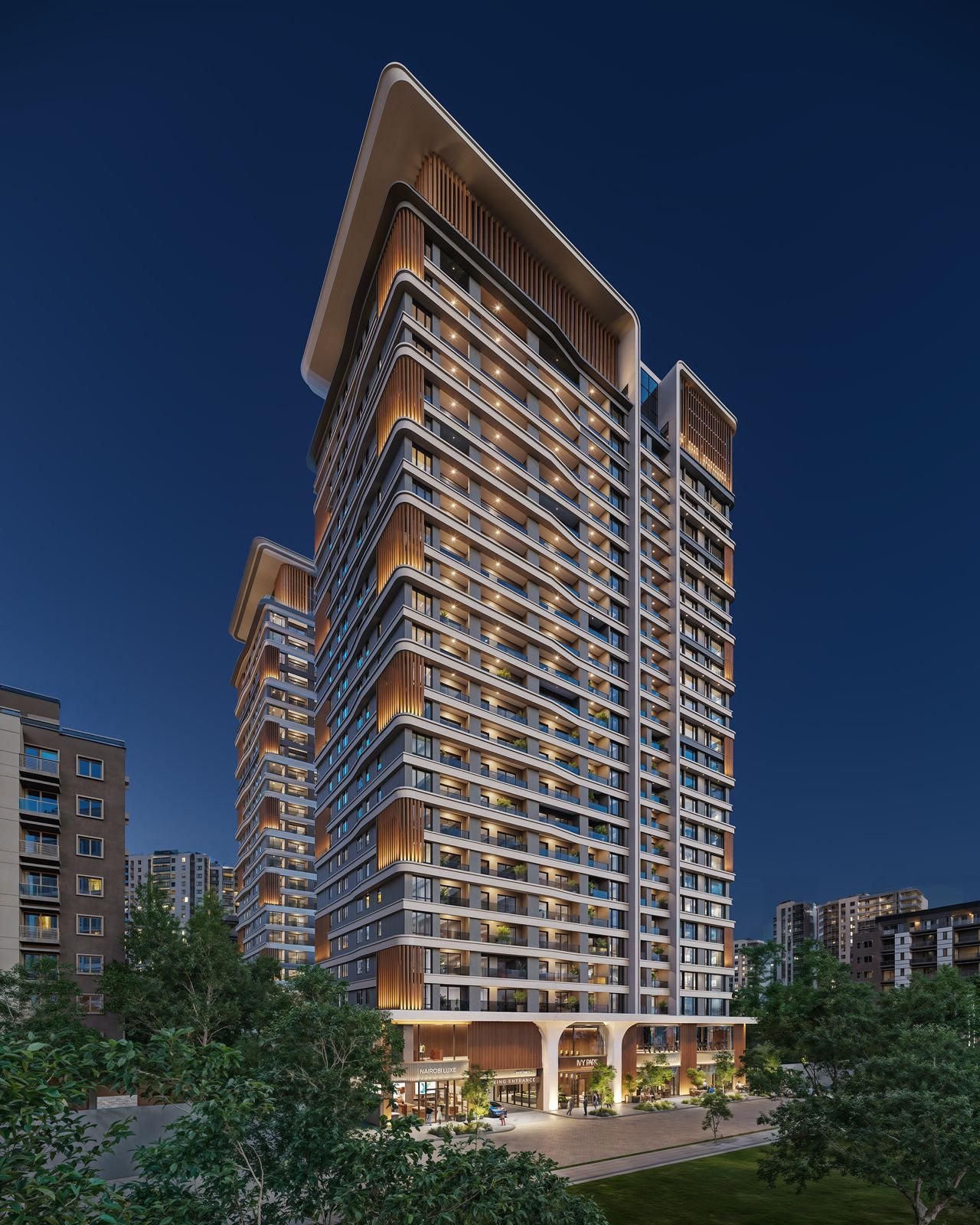 3 bedrooms at Ivy Park residences in kilimani Exterior corner veiw