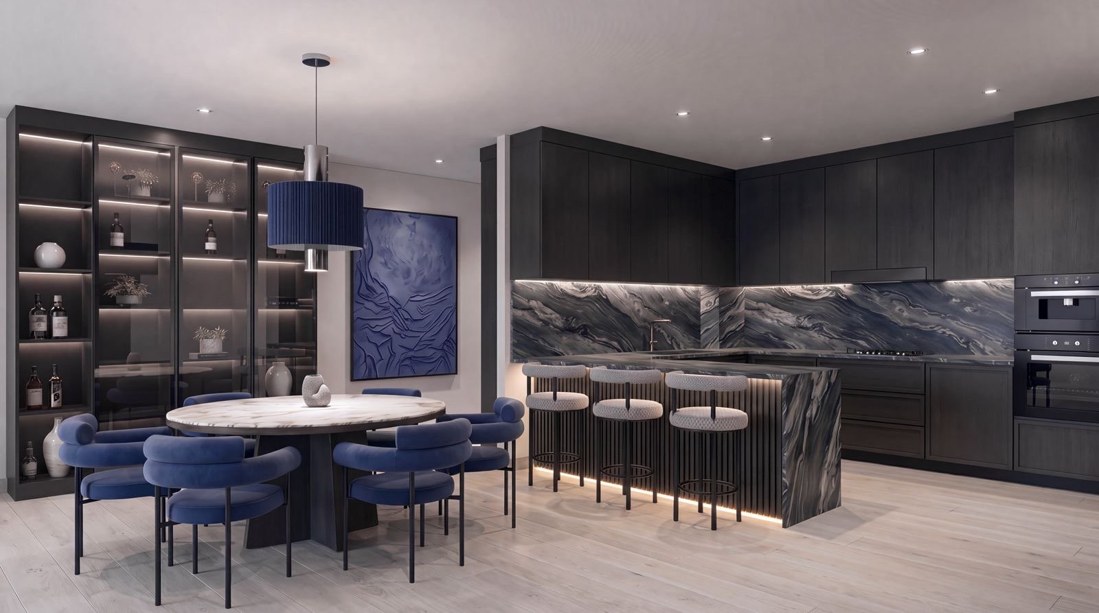 Spacious dining area of 3 Bedrooms At Ivy Myst Residence In Kileleshwa