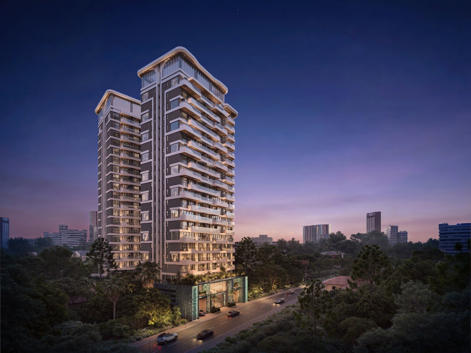 Exterior Night time view of 1 Bedrooms At Seasons Apartments And Duplexes In Riverside