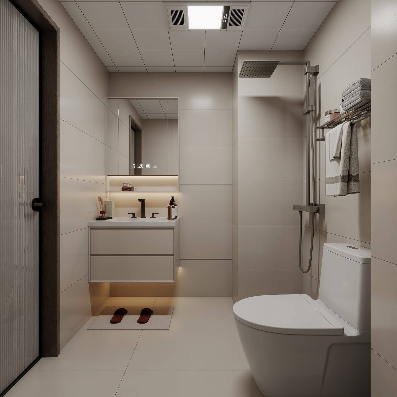 Stylish bathroom of 4 bedrooms at Maylan Park Residence In Kileleshwa
